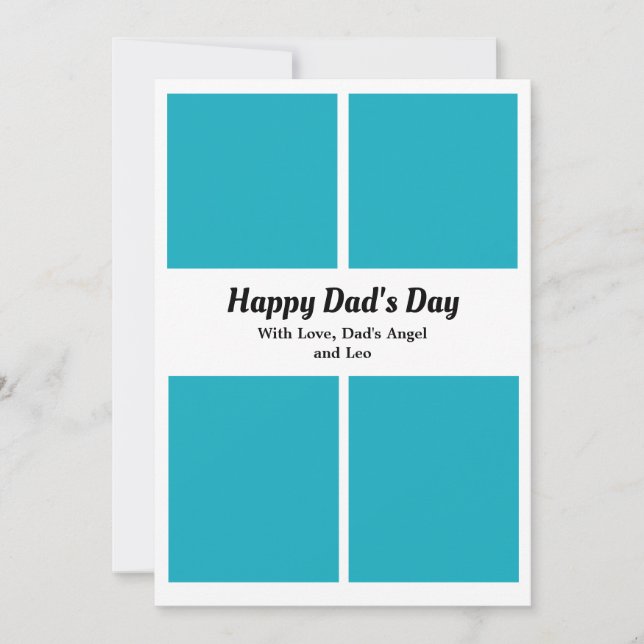 Tarjeta de Collage de fotos del Día del Padre pers (Anverso)