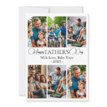 Tarjeta de Collage de fotos del Día del Padre pers
