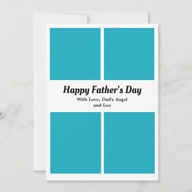 Tarjeta de Collage de fotos del Día del Padre pers (Anverso)