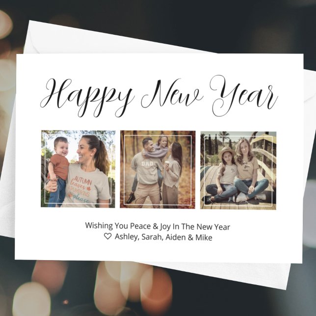 Tarjeta de Collage de fotos Feliz Año Nuevo (Subido por el creador)