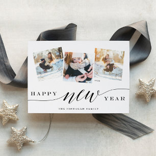 Tarjeta de Collage de fotos Feliz Año Nuevo 3