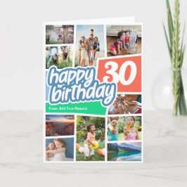 Tarjeta de Collage de fotos Feliz Cumpleaños
