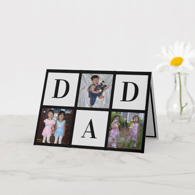 Tarjeta de Collage de fotos Feliz Día del Padre Tr (Planta pequeña)