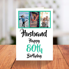 Tarjeta de Collage de fotos moderno de cumpleaños