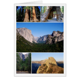 Tarjeta de Collage del Parque Nacional Yosemite