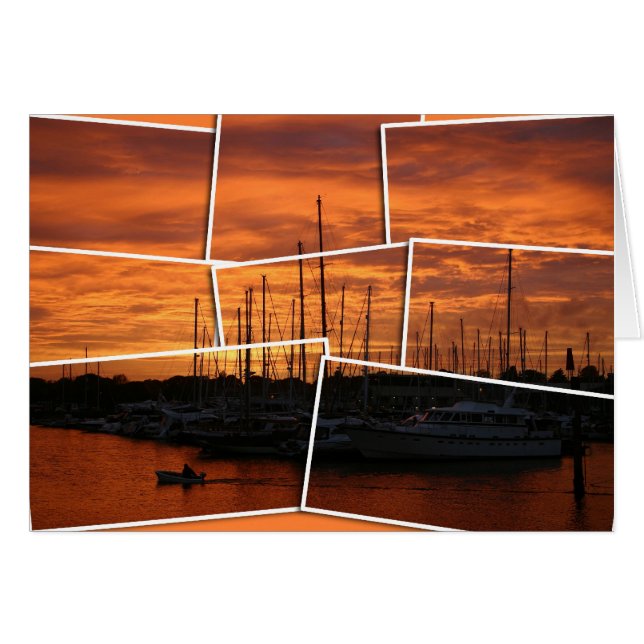 Tarjeta de collage Sunset (Anverso (Horizontal))