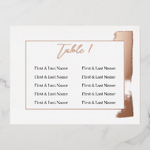 Tarjeta de colocación de Boda de número de tabla p