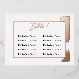 Tarjeta de colocación de Boda de número de tabla p