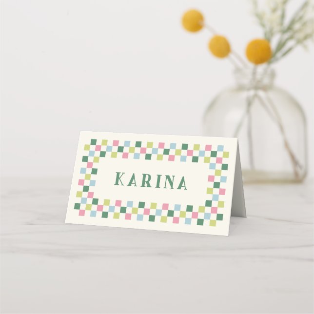 Tarjeta de colocación de Navidades de tablero de c (Anverso)