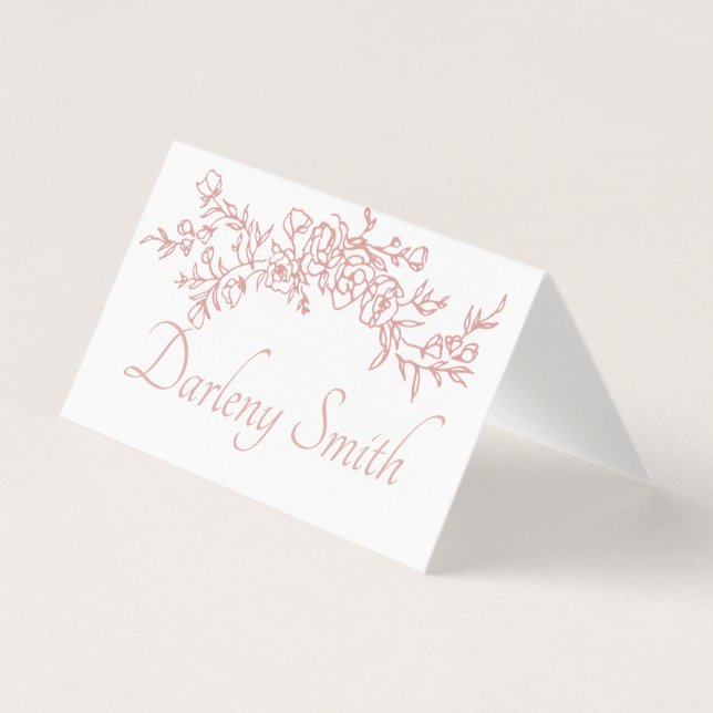 Tarjeta de colocación simple Minimalista (Anverso)