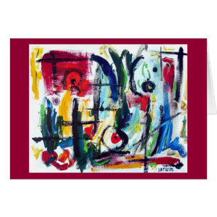 Tarjeta de color abstracto de color de la Whimsy