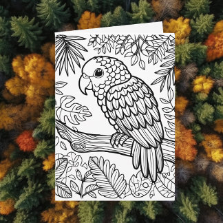 Tarjeta de color | Amazon Parrot | Saludo