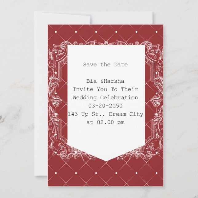 Tarjeta de color Burdeos (Anverso)