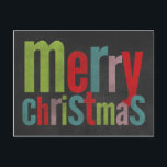 Tarjeta de color Chalkboard Merry Christmas<br><div class="desc">Tarjeta de color Chalkboard Merry Christmas</div>