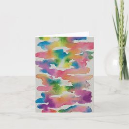 Tarjeta de color de agua arco iris