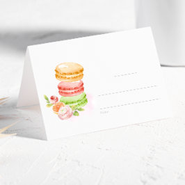 Tarjeta de color de agua Macaroons Place