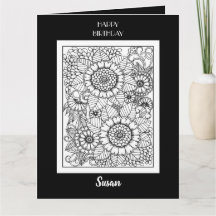 Tarjeta de color de cumpleaños feliz