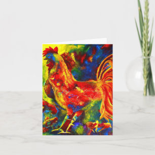 Tarjeta de color de gallo