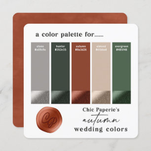 Tarjeta de color de la paleta de colores de la bod