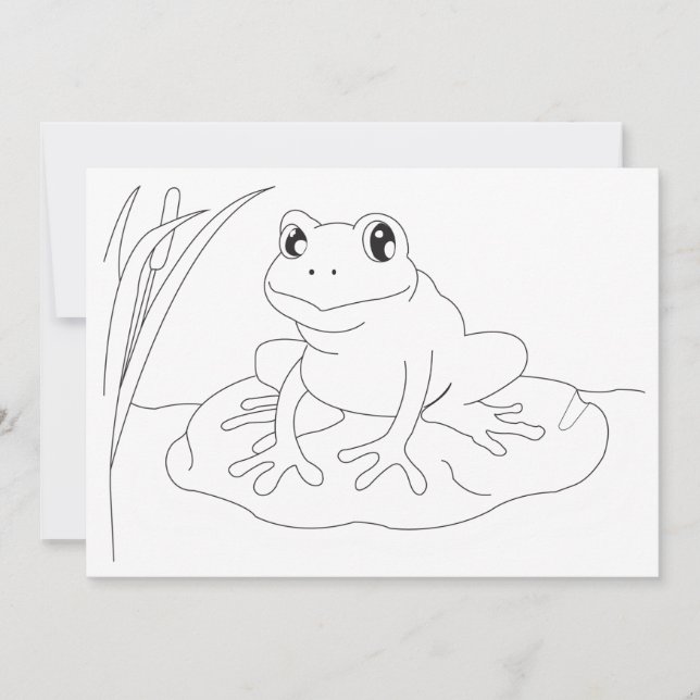 Tarjeta de color de rana para mí 5x7 (Anverso)