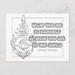 Tarjeta de color del proverbio afgano