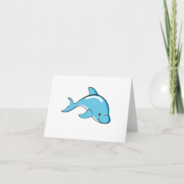 Tarjeta de color Dolphin Personalizado (Anverso)