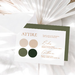 Tarjeta de color Green & Champagne Boda