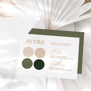 Tarjeta de color Green & Champagne Boda
