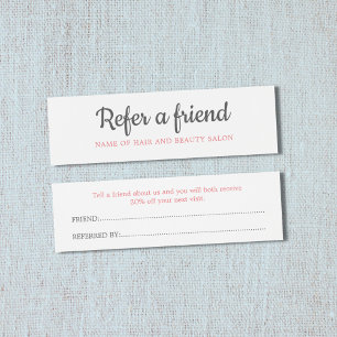Tarjeta de color salmón gris elegante de la
