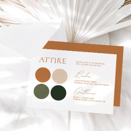 Tarjeta de color Terracotta Emerald Sage Boda