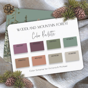 Tarjeta de color Woodland Mountain Forest Color Pa