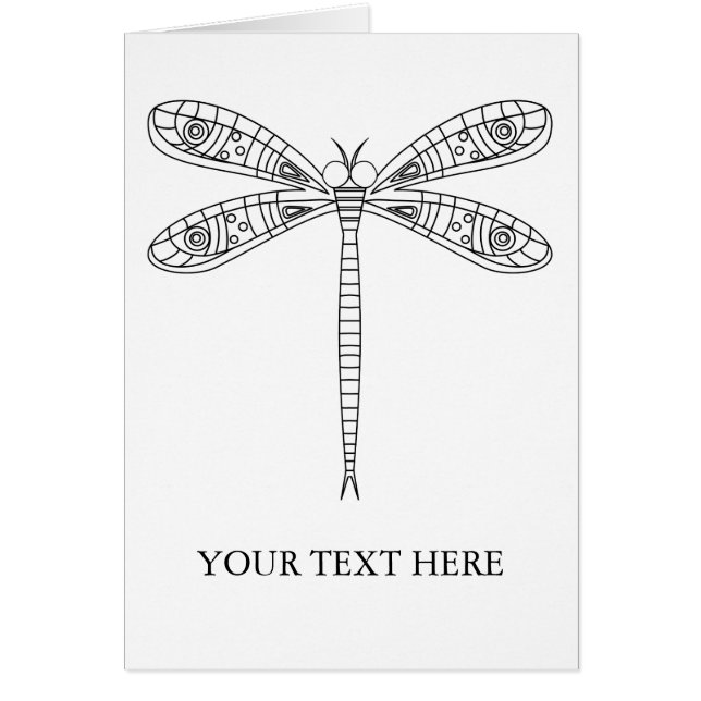 Tarjeta de coloración de libélulas y lienzos (Frente)