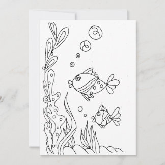 Tarjeta de coloración de peces tropicales