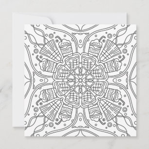 Tarjeta de coloración nocturna espeluznante Hallow
