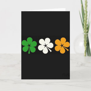 Tarjeta de colores de trébol irlandés