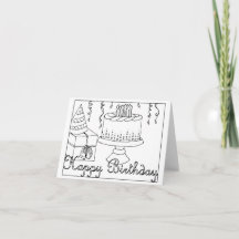 Tarjeta de colores feliz cumpleaños