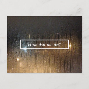 tarjeta de comentario de lluvia de otoño