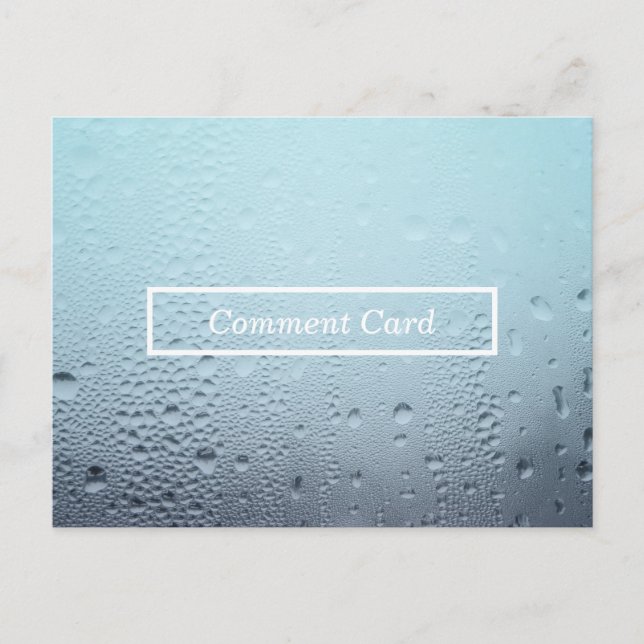 tarjeta de comentario de vidrio al vapor (Anverso)