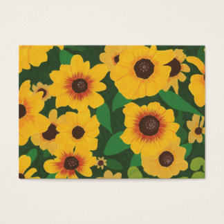 Tarjeta de comercio de artistas de girasoles amari
