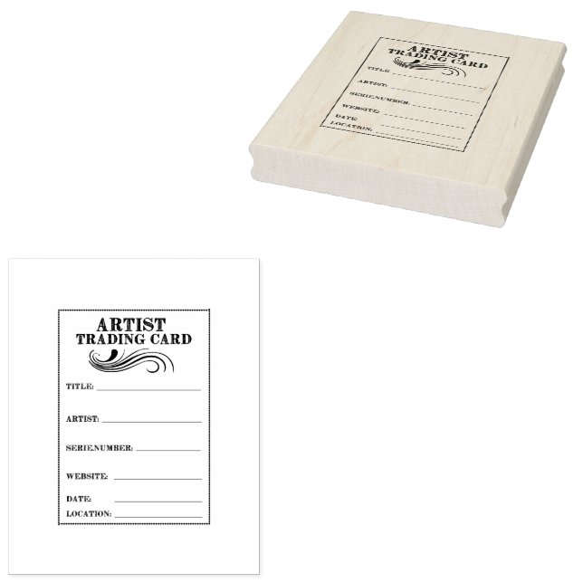 Tarjeta de comercio de artistas de sellos de cauch (Sellado)