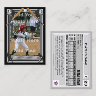 Tarjeta de comercio de béisbol Black Frt - Estadís