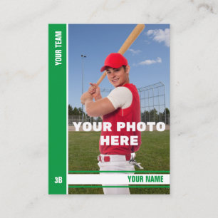 Tarjeta de Comercio de Béisbol de Banda Verde - Es