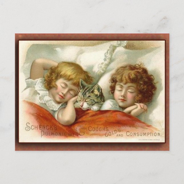Tarjeta de comercio de jarabe púlmico de Schenck (Anverso)