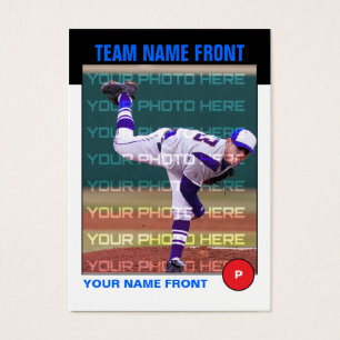 Tarjeta de comercio retra del béisbol