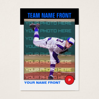 Tarjeta de comercio retro de béisbol