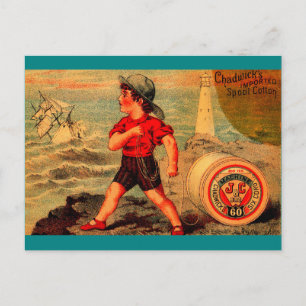 Tarjeta de comercio victoriana Spool Cotton de Cha