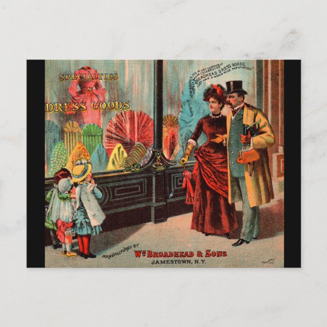 tarjeta de comercio William Broadhead & Sons dress (Anverso)