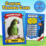 Tarjeta de Comic mascota Funny Personalizado Bird<br><div class="desc">¡Dale a tu amigo con plumas el estatus de superhéroe con esta tarjeta de Mascota Comic Trading Card! Perfecto para los amantes de las aves, esta tarjeta divertida y personalizada celebra la personalidad única de su ave en un diseño lúdico inspirado en el cómic. ¡Un toque único al tesoro para...</div>