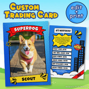 Tarjeta de Cómic Superdog Divertidas Tarjetas Pers