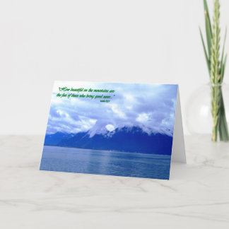 Tarjeta De cómo son hermosos en las montañas son los pies